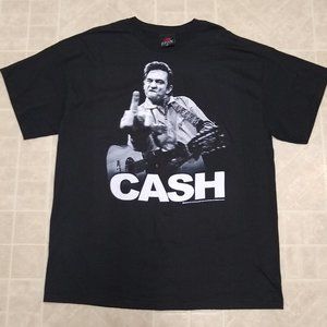 Johnny Cash Middle Finger F You New T-shirt